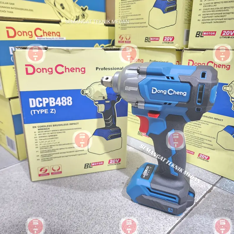 DCPB488 Z CORDLESS BATERAI BUKA RODA IMPACT WRENCH 1/2" 20V DONGCHENG 0