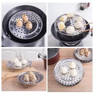 Tatakan Kukusan Alas Panci Kukus Steamer Rack Stainless 20cm Lubang Alas Kukus