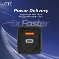 Gambar JETE E11 2 Output PD Type C Charger Hp GaN Fast Charger 45 Watt - Garansi 2 Tahun - White dari Doran Gadget Official Kota Administrasi Jakarta Pusat 2 Tokopedia