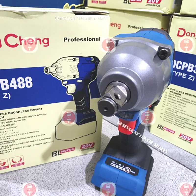 DCPB488 Z CORDLESS BATERAI BUKA RODA IMPACT WRENCH 1/2" 20V DONGCHENG 2