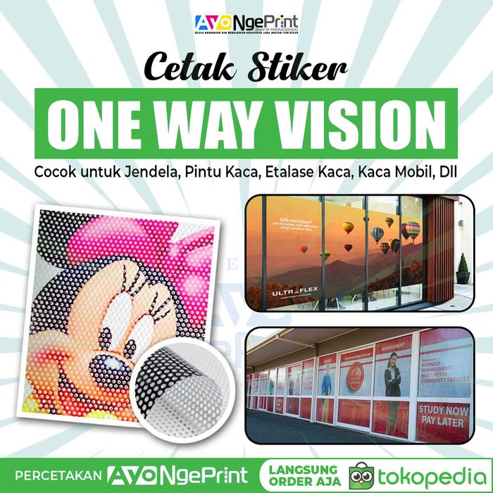Gambar Cetak Sticker One Way Vision | Stiker Kaca Pintu, Mobil, Kantor & Ruko Toko dari Percetakan Ayo Ngeprint Bekasi Kota Bekasi Tokopedia