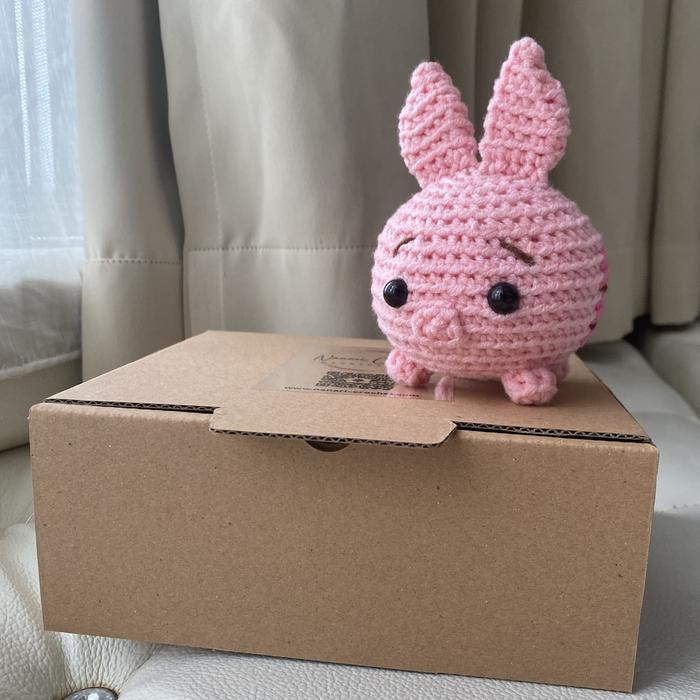 Gambar DIY Kit untuk amigurumi (boneka rajut) Tsum tsum Piglet dari Nanari Crochet Kota Medan Tokopedia