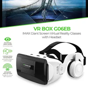 VR Box IMAX Giant Screen Virtual Reality Glasses with Headset Kacamata Virtual Reality Glasses - SC-G06EB