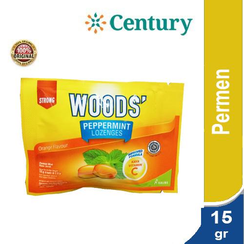 Gambar WOODS PEPPERMINT LOZENGES STRONG ORANGE FLAVOUR VIT C 15G / PERMEN PELEGA TENGGOROKAN dari Apotik Century Kota Administrasi Jakarta Pusat Tokopedia