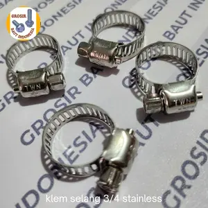 Klem Selang Hose Clamp stainless 3/4 inch (paket 10pcs)