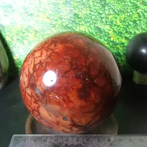 Natural Red Agate Sphere (1)