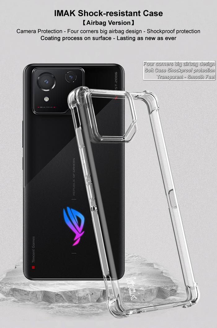Gambar IMAK Case ASUS ROG  8 / 8 Pro AirBags ShockProof Matte Casing - clear dari kichikochi Kota Administrasi Jakarta Utara Tokopedia