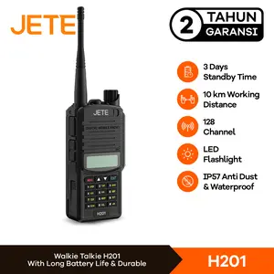 HT Handy Talky 128 Channel JETE H201 PC Programmable IP57 Garansi Resmi 2th