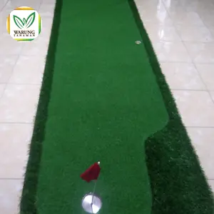 Custom karpet putting green pgm 30x400 cm dengan garis putih 2 hole