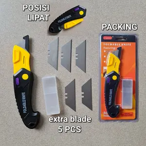 Cutter Lipat + isi Cutter 5 PCS 7645
