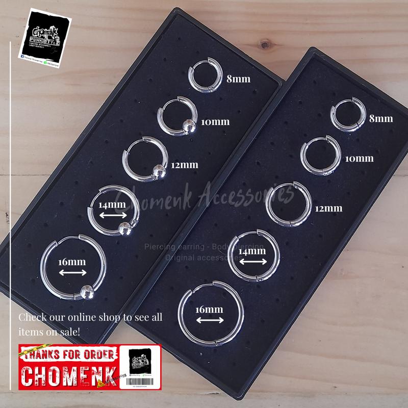 Product Introduction of Piercing earring anting tindik barbel jepit silver titanium. 0