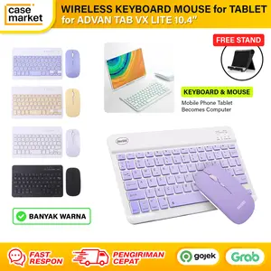 Keyboard for Advan Tab VX Lite 10.4 inch Wireless Mouse Set Tablet Stand Kibord Bluetooth Kibord