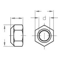 Gambar Mur Nylon Lock Nut Stainless Steel 304 M24 - 3.0 dari Multi Baja Kota Administrasi Jakarta Barat 2 Tokopedia