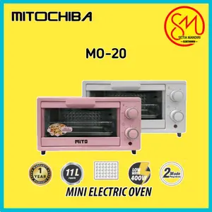 MITO Oven Listrik Mini MO 20 11L Wood Pemanggang Kue MO20 Loyang Panggangan