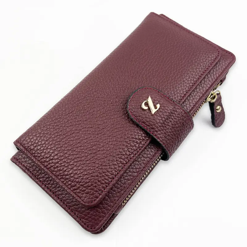 Dompet Kulit Wanita Model Resleting Bahan Kulit Sapi Asli Garut Z-040 5
