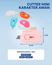 Gambar Cutter Mini Karakter Awan Pisau Pemotong Mini - CutterMiniPolos dari Yooyee Indonesia Kota Administrasi Jakarta Barat 2 Tokopedia