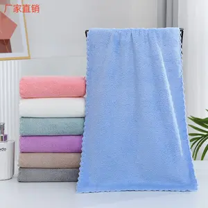 Handuk UKuran kecil Polos Microfiber Bulu 35x75 Tebal Serap Air Bayi Handuk Muka