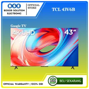 TV TCL 43 Inch Google TV 43V6B 4K UHD Google TV TCL 43V6B 43"