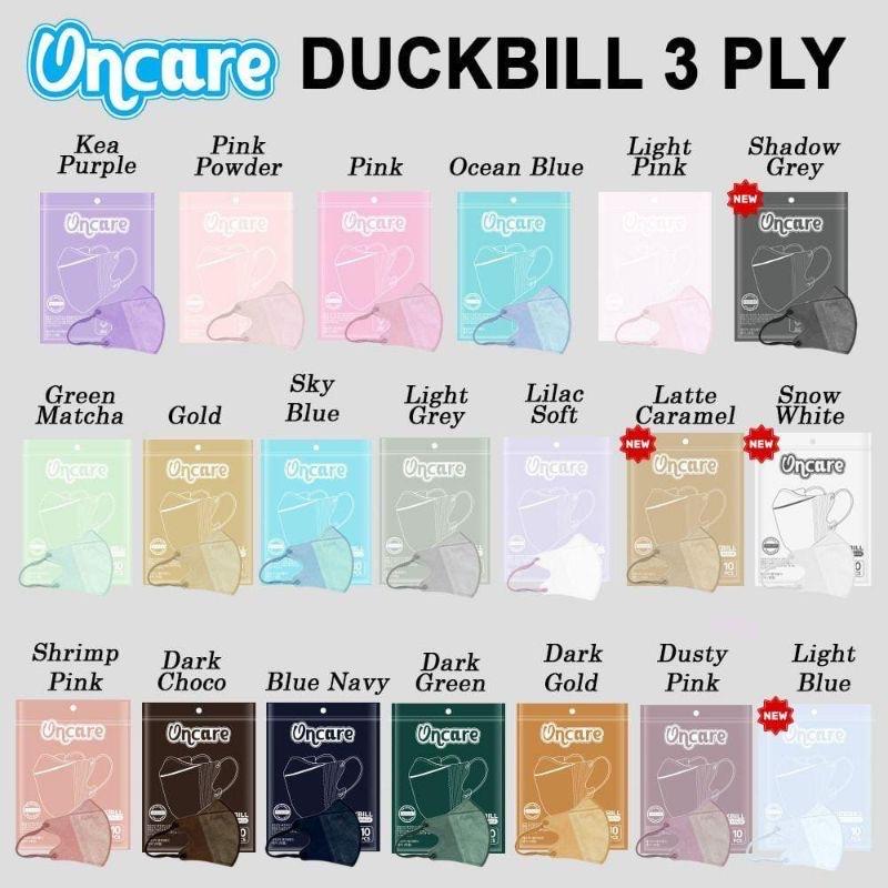 MASKER DUCKBILL ONCARE PREMIUM 4PLY 1Pack Isi 10 Pcs Dewasa Warna Warni Face Mask Duck Bill Earloop - DB NAVY BLUEE