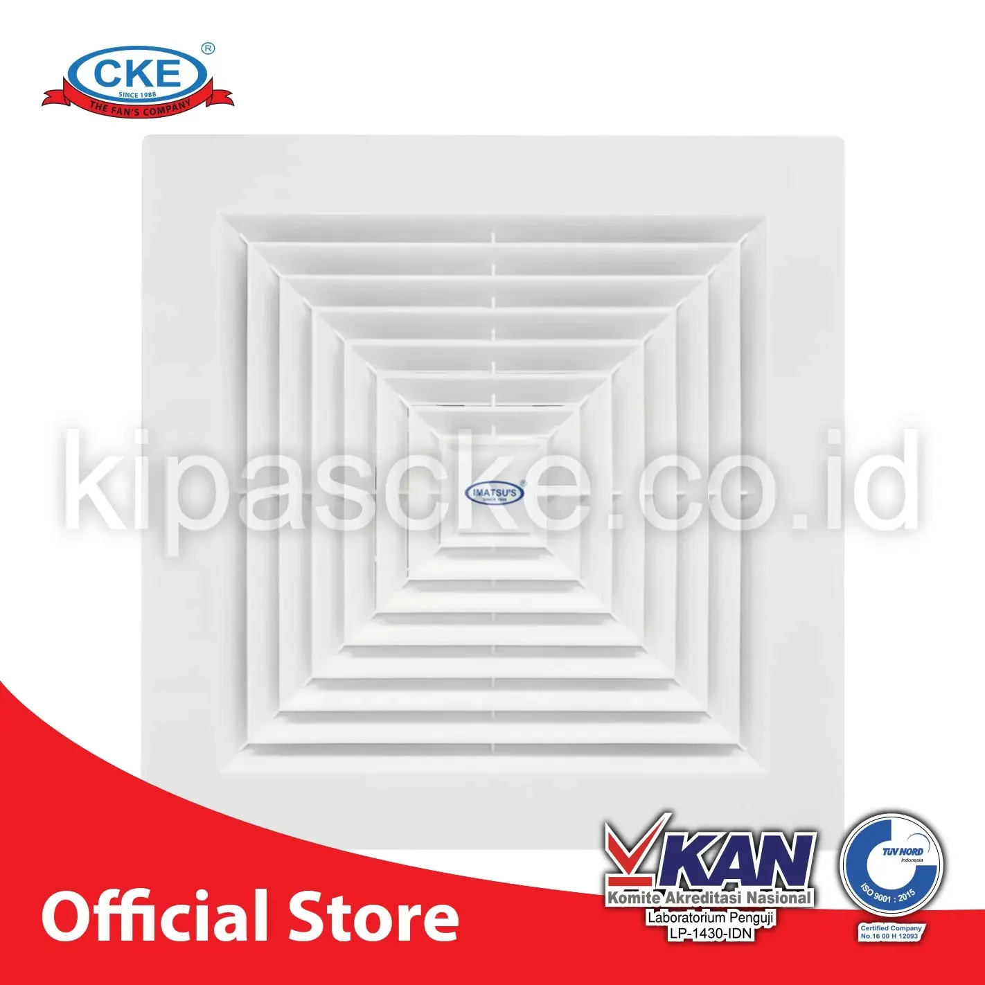 Ceiling Duct Imatsu 12" CD-APT-30P-LED-BB-IMS-ST Plafon Toilet
