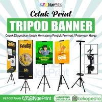 Gambar Print Cetak Tripod Banner 60x80 cm | Plus Printing + Tripod Standing Banner dari Percetakan Ayo Ngeprint Bekasi Kota Bekasi 1 Tokopedia