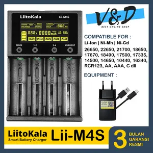 Charger Baterai LiitoKala Lii M4S Original / Charger Baterai AA /18650