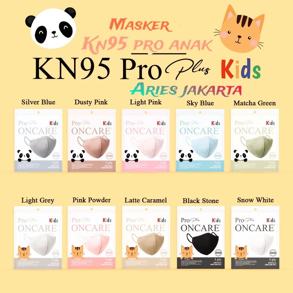 Masker Oncare Premium Kids KN95 Pro Plus Anak Premium Korea 5Ply isi 10Pcs - Putih