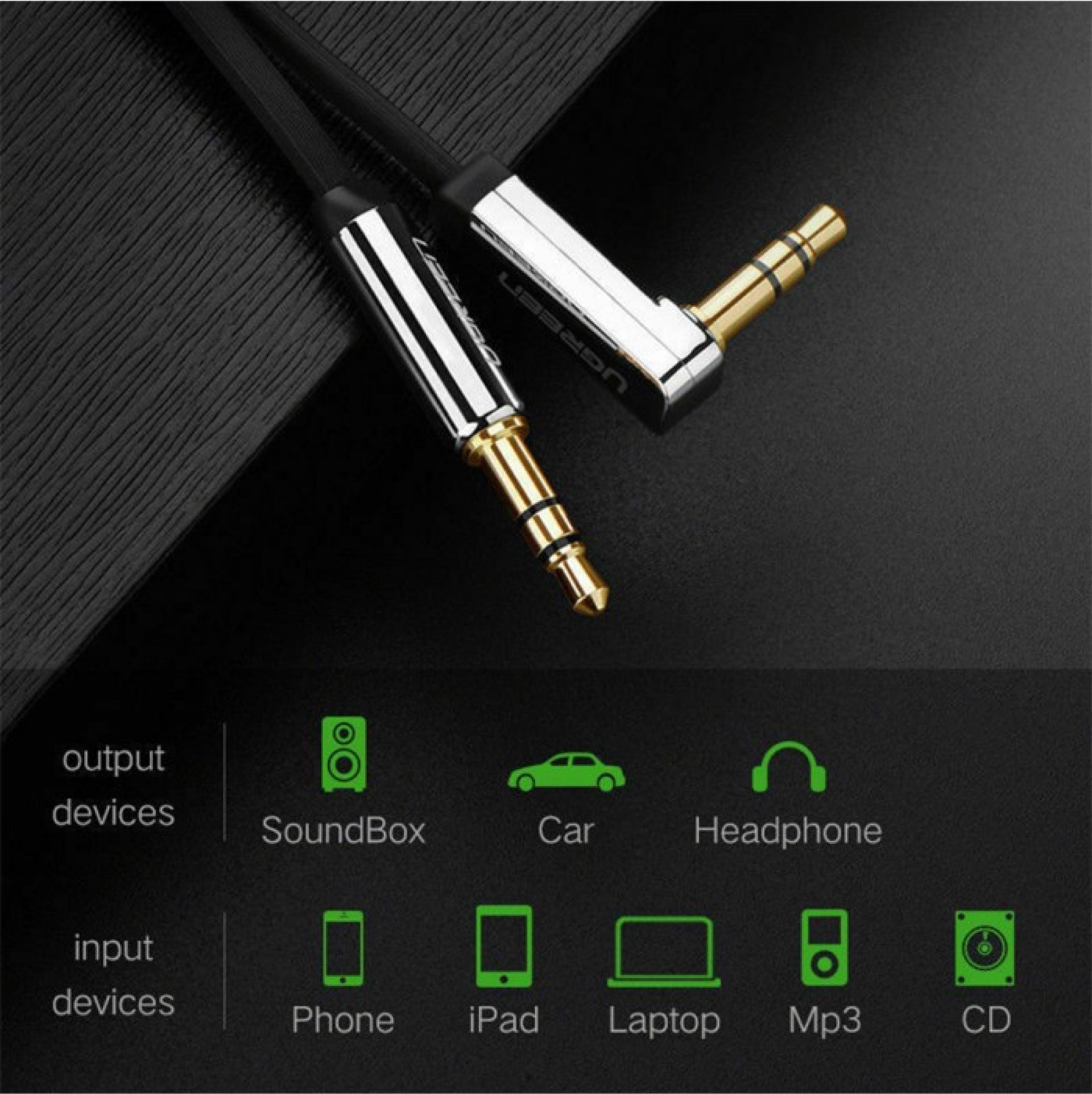 Cable AUX Stereo Sound UGREEN AUX Jack Audio 3.5mm Braided Nylon Kabel