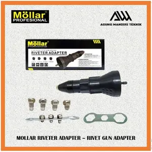 MOLLAR Adaptor Mata Bor Paku Rivet ke Mesin Bor Riveter Adapter Gun