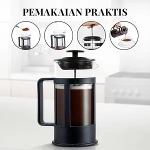 FN35 French Press Coffee Maker Pot Plunger Borosilicate 350ml / 600ml / 800ml / 1000ml