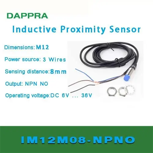 M12 8MM NPN NO DC Inductive Proximity Sensor replace PRD12-8DN OD54