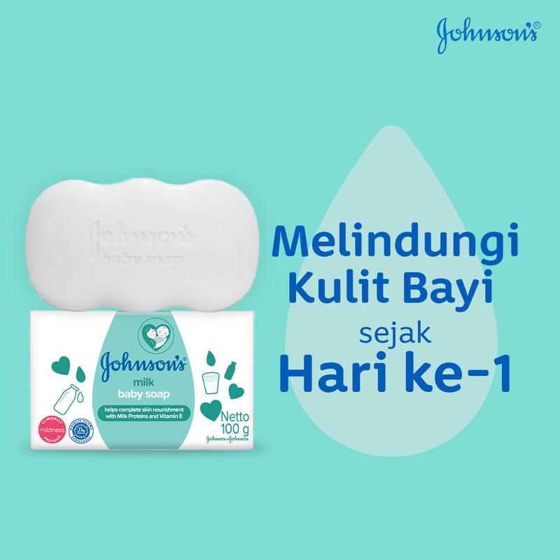 JOHNSON'S Milk Baby Soap - Sabun Bayi 75 gr