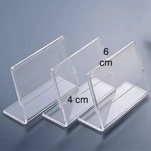 Name/price tag/Label Display/stand Acrylic/akrilik food tag model L. 4x6 cm