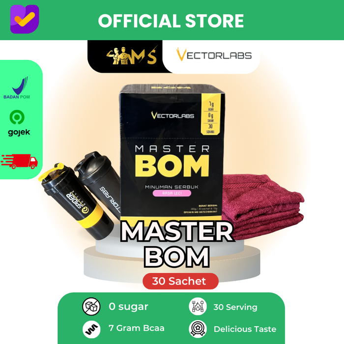Gambar bcaa master bom 30 sachet vectorlabs dari 88suplemensemarang Kota Semarang Tokopedia