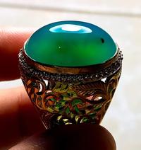 Gambar Batu Bacan Gulau Green Kental HQ BC103 Kristal Kaca Giwang Ikatan Perak Mewah dari CNC phoneshop Kota Administrasi Jakarta Pusat 5 Tokopedia