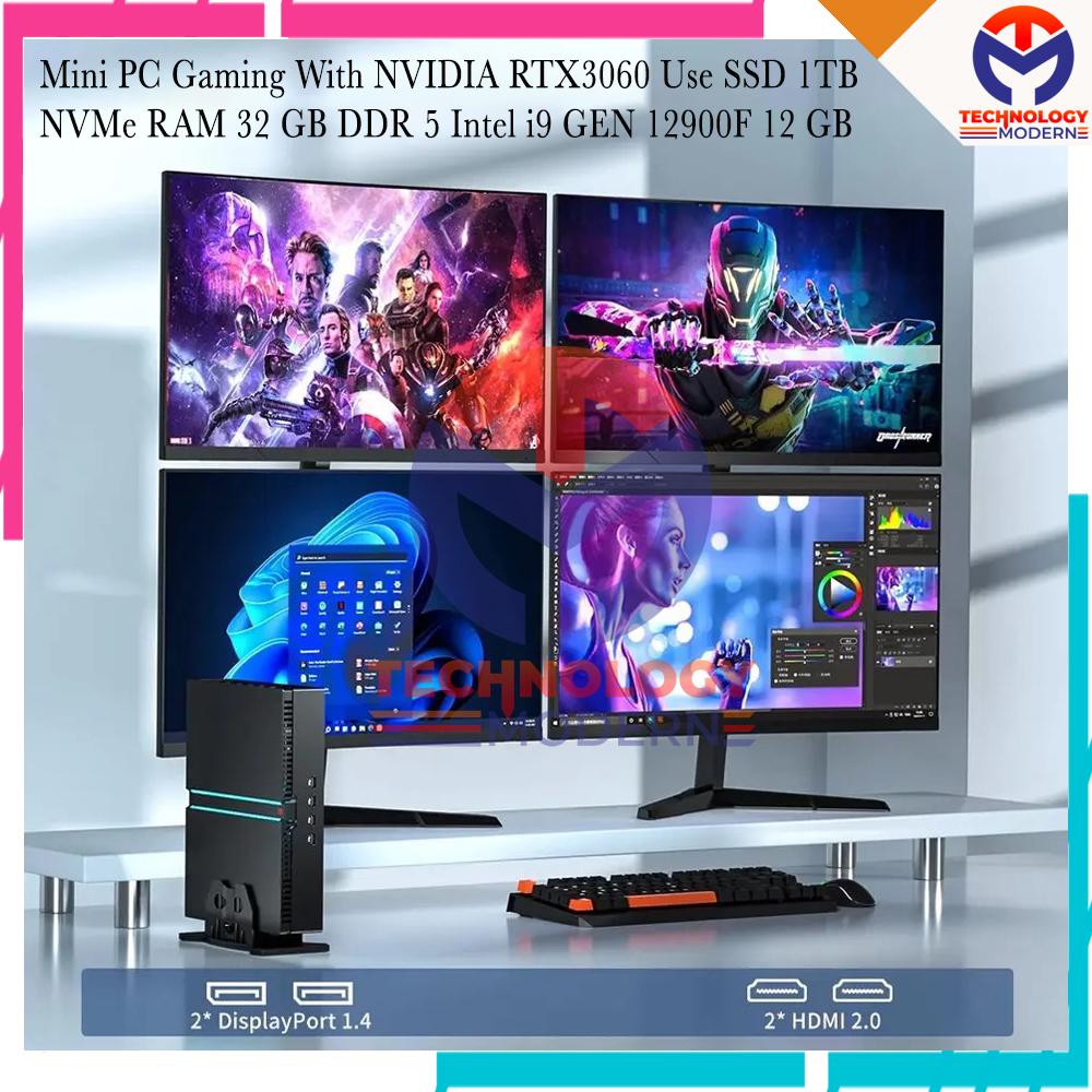 Mini PC Intel i9 12900F 12 GB with NVIDIA RTX 3060 Use SSD 1 TB NVMe RAM 32 GB DDR 5-5600