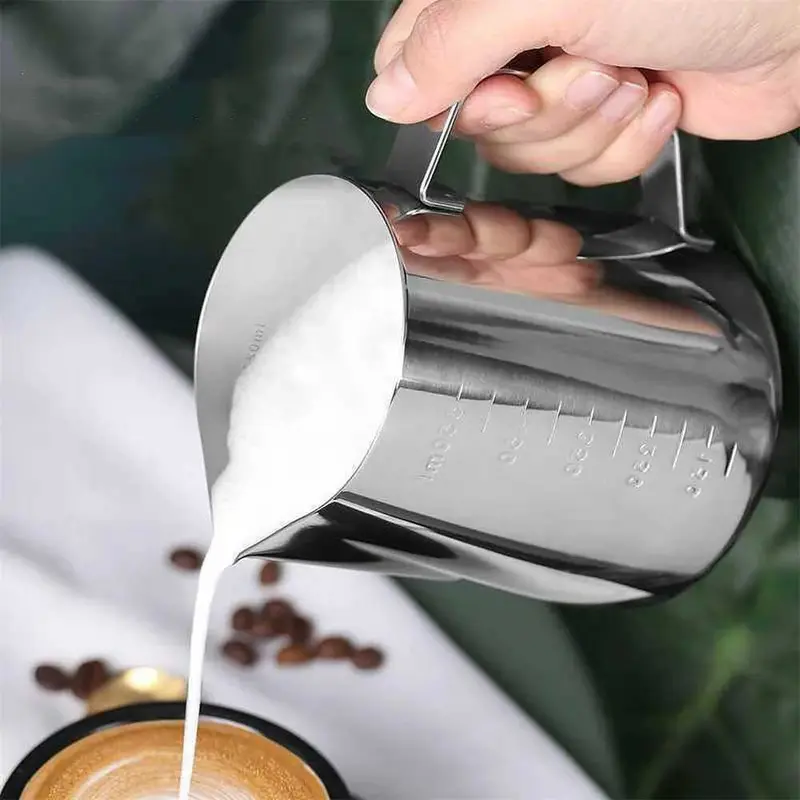Gelas Susu Kopi Barista Dengan Takaran Frothing Foam Milk Jug Espresso Latte Art 2