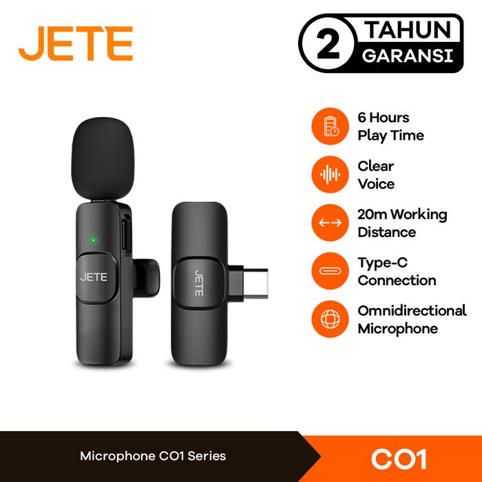 Promo Clip On Wireless Jete CO1 Mic Wireless - Garansi 2 Tahun - JETE ...