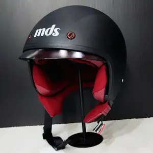 Helm MDS Magnum Retro Classic Solid Black Doff