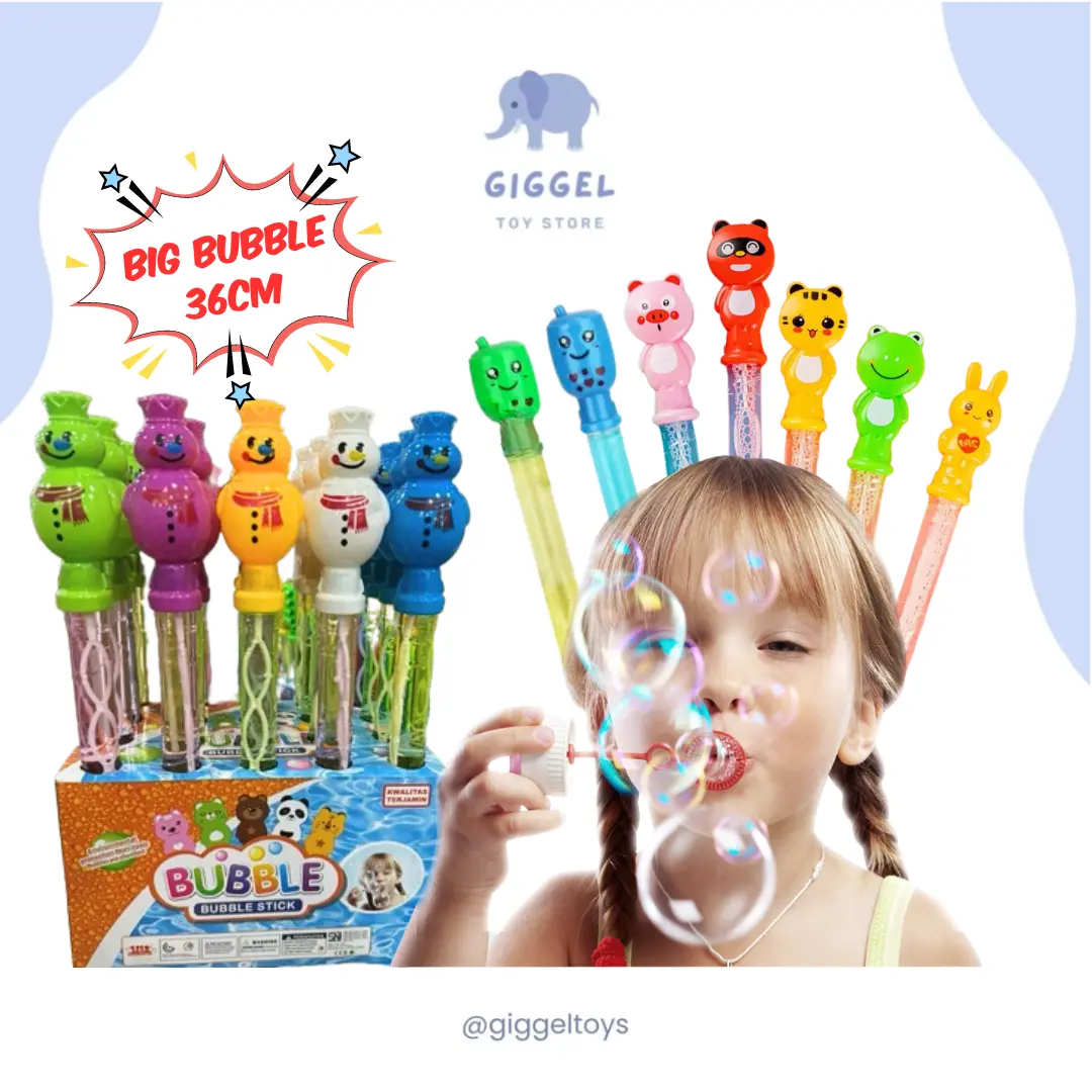 [ Giggel ] Mainan Gelembung Stick Bubble Jumbo 36 CM / Gelembung Tiup Balon