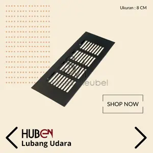 LUA 80MM HITAM - HUBEN / LUBANG HAWA VENTILATOR / LUBANG UDARA HUBEN