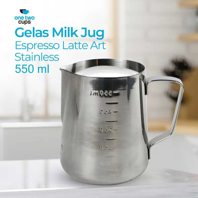 Gelas Susu Kopi Barista Dengan Takaran Frothing Foam Milk Jug Espresso Latte Art 1