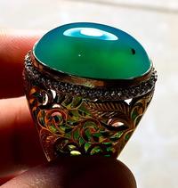 Gambar Batu Bacan Gulau Green Kental HQ BC103 Kristal Kaca Giwang Ikatan Perak Mewah dari CNC phoneshop Kota Administrasi Jakarta Pusat 4 Tokopedia