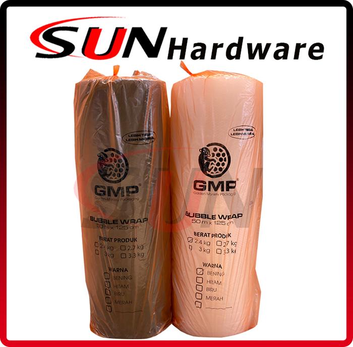Gambar Bubble wrap Rol 50 M x 125 CM 2.3 KG Buble Hitam Putih Transparan dari SUN HARDWARE Kab. Bekasi Tokopedia