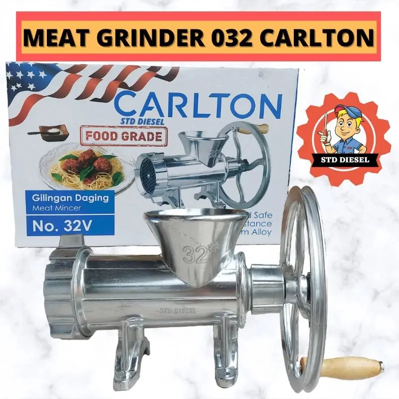 MEAT GRINDER 032 32V MERK CARLTON ALUMUNIUM ALLOY / GILINGAN DAGING BAKSO BUMBU DAPUR / MESIN PELET DAGING NO. 32