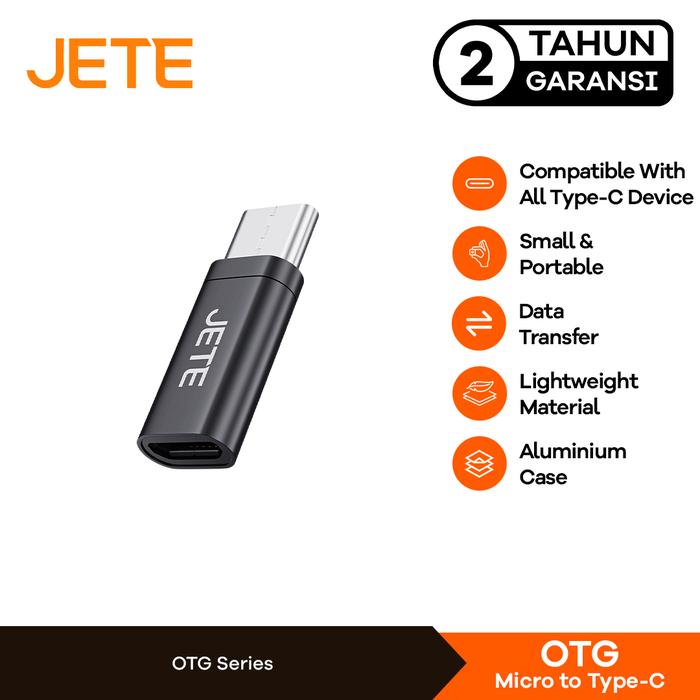 Gambar OTG HP Micro to Type C JETE - Garansi 2 Tahun dari Doran Gadget Authorized Shop Kota Administrasi Jakarta Pusat Tokopedia