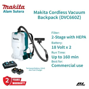 MAKITA Backpack Vacuum Cleaner Cordless DVC660Z