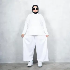 HB Wide Palazzo Ankle Linen Pants