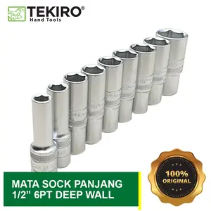 TERMURAH TEKIRO MATA SOCK PANJANG 6PT 1/2" 8MM 9MM 10MM 11MM 12MM 13MM 14MM 15MM 16MM 17MM 19MM DEEP WALL MATA SOCK ORIGINAL TEKIRO