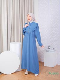 Gambar Dress Muslim Wanita Gamis Hana Denim Crinkle Polos Tazkia Hijab Store dari Tazkia Hijab Store Kota Bandung 1 Tokopedia